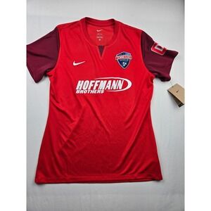 Nike Tennessee Soccer Club Hoffmann Brothers Dri Fit Soccer Jersey Red Womens L